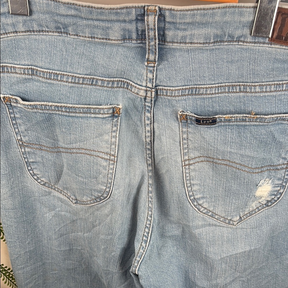Lee Blue Distressed Denim - Picture 7 of 7